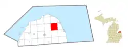 Location within Huron County