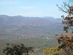 a view of the Blue Ridge Mountains at Tamassee, South Carolina