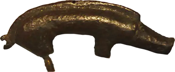 Guilden Morden boar crest fragment