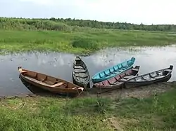 Boats in Yortom village, Udorsky District