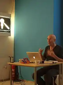 Bob Stein lecturing at MaMa, Zagreb, 2009