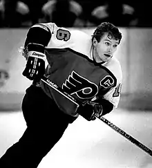 Hockey Hall of Famer Bobby Clarke played his entire NHL career for the Flyers, captaining the team to two Stanley Cup championships.