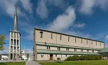 South view with clock tower