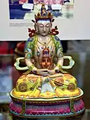 Sino-Tibetan bodhisattva in Chinese porcelain, late 18th or 19th century