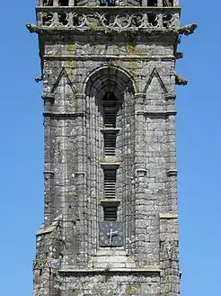 View of the 1570 bell tower. The bell tower has four arcades and was the last Gothic bell tower to be built in Léon