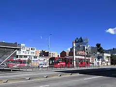 Puentelargo station of Transmilenio on Avenida Suba