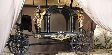 Pálffy funeral carriage inside the castle