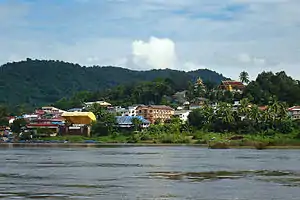 Ban Houayxay from the Mekong River