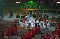 "Utho Jiyo Badho Jeeto", official song of the Games played at the closing ceremony