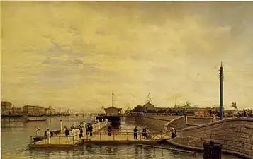 Bolshaya Neva. The painting in 1872.