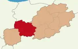 Map showing Mudurnu District in Bolu Province