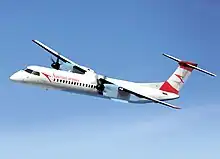 Bombardier Dash-8 Q400 aircraft which was involved in Colgan Air Flight 3407 accidnet on February 12, 2009.