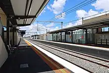 Southbound view from Platform 2 in December 2021