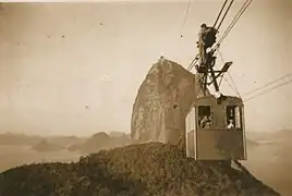 The Sugarloaf wooden cable car between the 1940s and 1950s