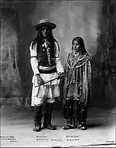 Bonie Tela, San Carlos Apache; and Hattie Tom, Chiricahua Apache.