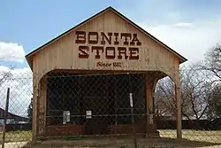 The Bonita Store in Bonita, formerly a saloon where William H. Bonny AKA Billy The Kid shot a local blacksmith for bulling him[citation needed]
