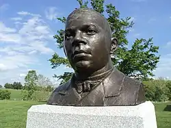 Bust of Booker T. Washington (1996) near Hardy, Virginia at the Booker T. Washington National Monument