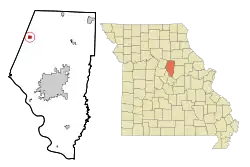 Location of Harrisburg, Missouri