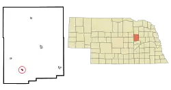 Location of Cedar Rapids, Nebraska