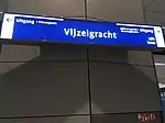 Vijzelgracht station signage