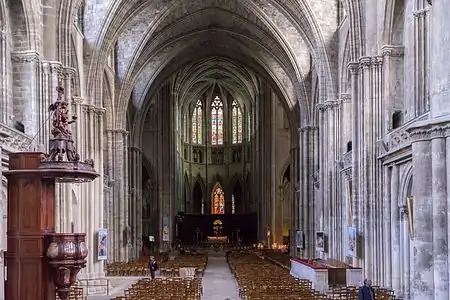 Looking east from the nave to the choir