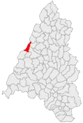 Commune location in Bihor County