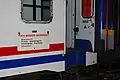 The old destination board on a TCDD couchette car.