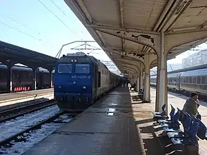 The Bosphorus Express waiting to depart Bucharest.