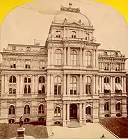 Old City Hall, c. 1868 in a stereograph view