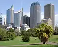 Governor Phillip Tower (second from the right) and the AMP Centre, Aurora Place and Chifley Tower