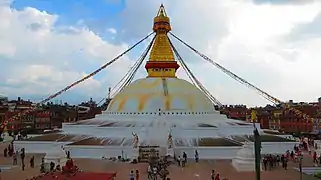 Wide view of Boudhanath  Stupa