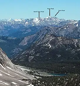 Ryan Peak viewed from below Castle Peak, Idaho