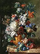 "Bouquet of Flowers in an Urn", 1724