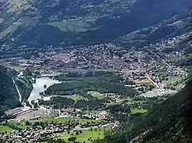 A general view of Bourg Saint Maurice