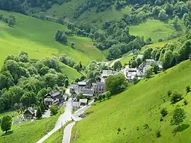 An aerial view of Bourg-d'Oueil