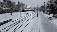 South of the station under snow