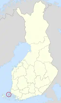 Location of Brändö in Finland