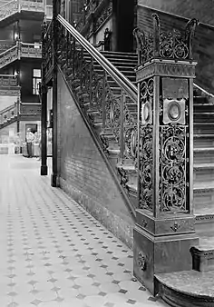 Detail of stairway ironwork