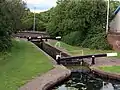 Looking down Brades Lock from the junction bridge.