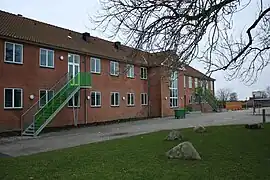 Brædstrup Municipal School; Established c. 1890. Occupied by German troops during World War II.