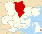 Braintree shown within Essex