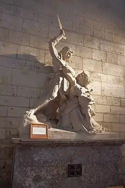 Sculpture representing the martyrdom of Saint Sicarius, Brantôme.