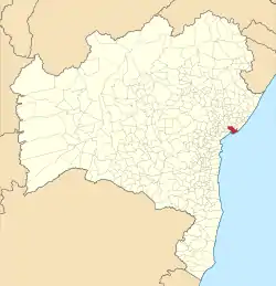 Location of Salvador in the State of Bahia