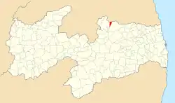 Location of Nova Floresta in Paraiba