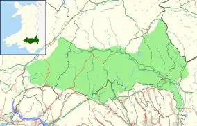 Map showing the location of Brecon Beacons National ParkBannau Brycheiniog National ParkParc Cenedlaethol Bannau Brycheiniog (Welsh)