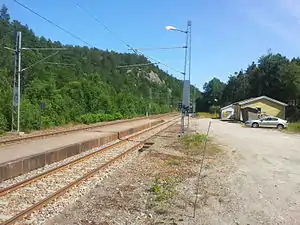 View of the village railway station