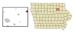 Location of Sumner, Iowa