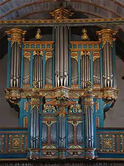 The Dallam organ with Michel Madé's casing