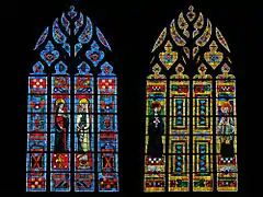 Stained-glass windows of the Church of Saint-Léonard