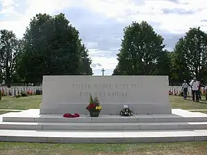 Stone of Remembrance at Bretteville-sur-Laize Cemetery